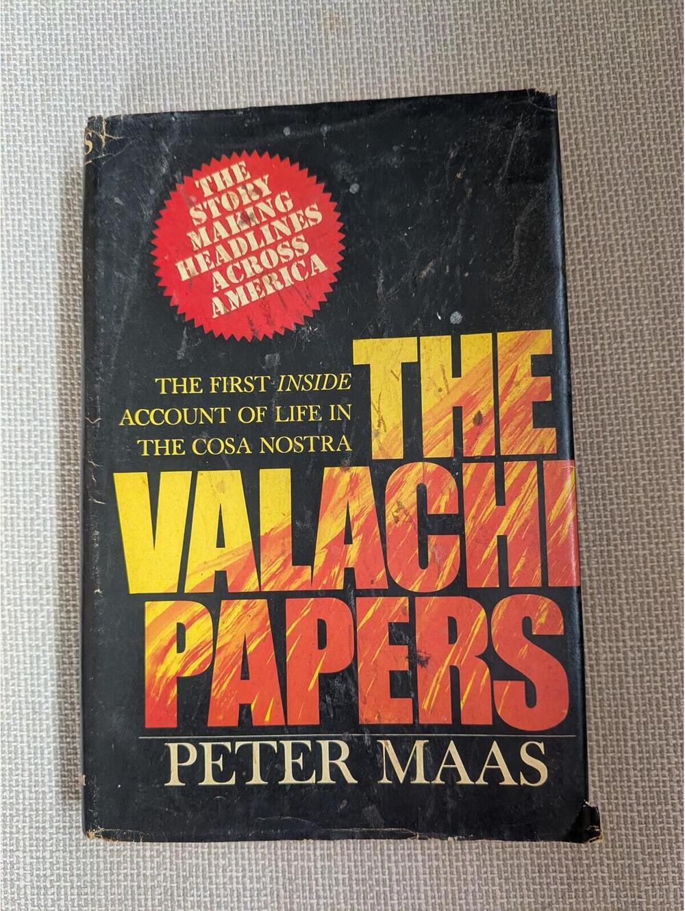 The Valachi Papers by Maas, Peter 1968 Book Club Edition Hardcover Note Wear